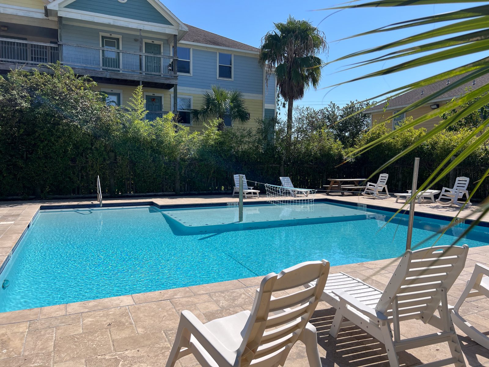 Saline swimming pool beside the UAG apartment buildings
